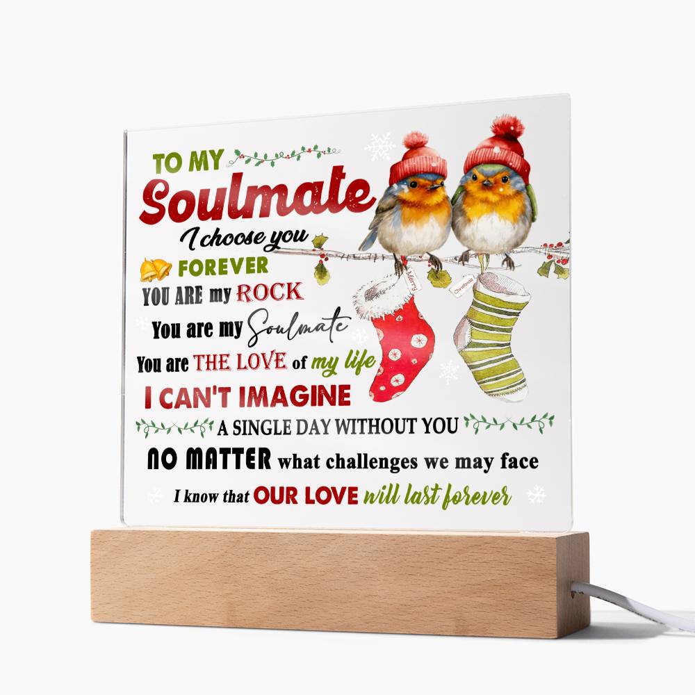 To My Soulmate | Last Forever | Acrylic Plaque