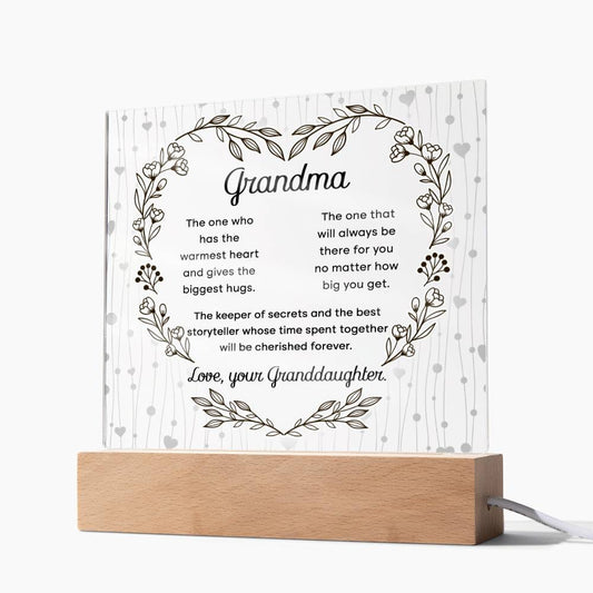 Grandma | Cherished Forever | Acrylic Plaque - JENACDirect