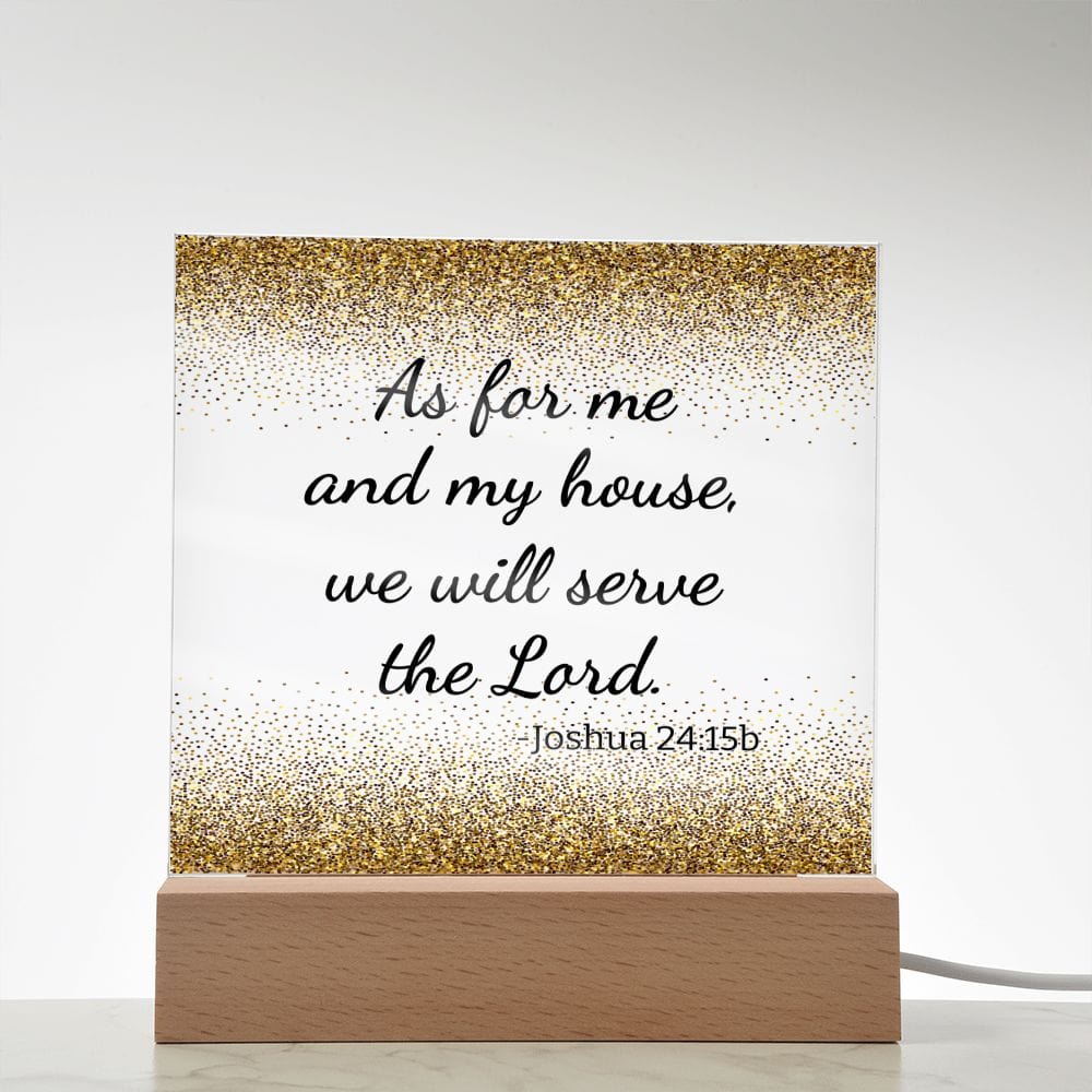 As For Me and My House Acrylic Plaque - JENACDirect