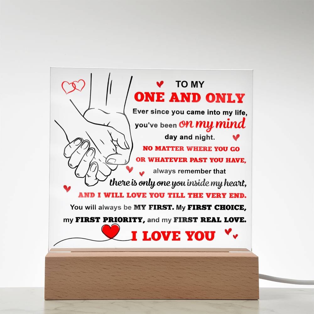 To My One And Only One | Acrylic Plaque