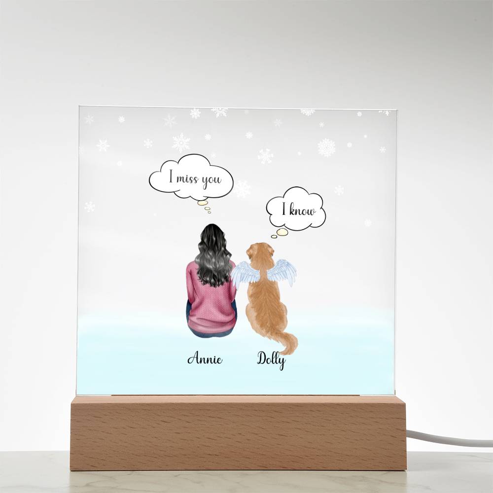 Memorial Pet - Personalized Square Shaped Acrylic Plaque