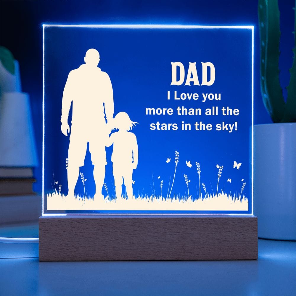 Dad I Love You Acrylic Plaque - JENACDirect