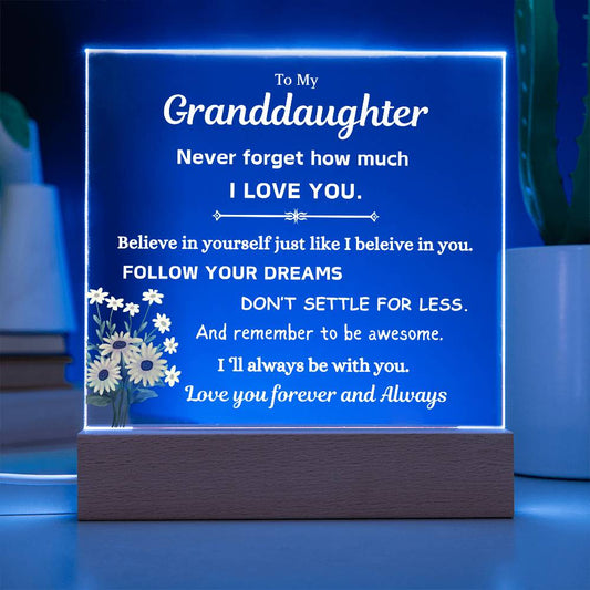 To My Granddaughter | Follow Your Dreams | Gift From Grandparent