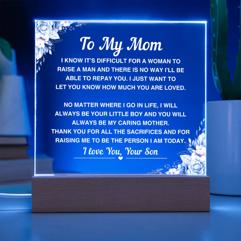 To My Mom From Son - Acrylic Plaque