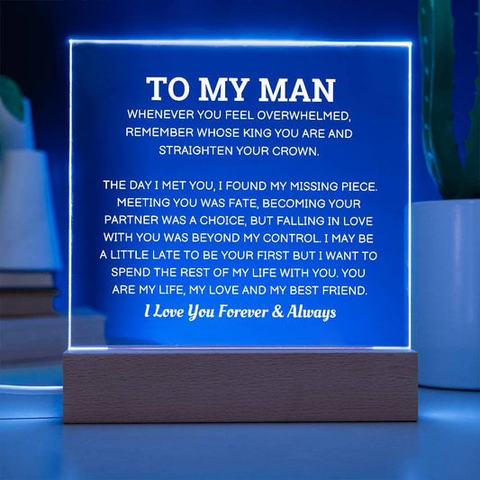 To My Man | My Missing Piece | Acrylic Plaque