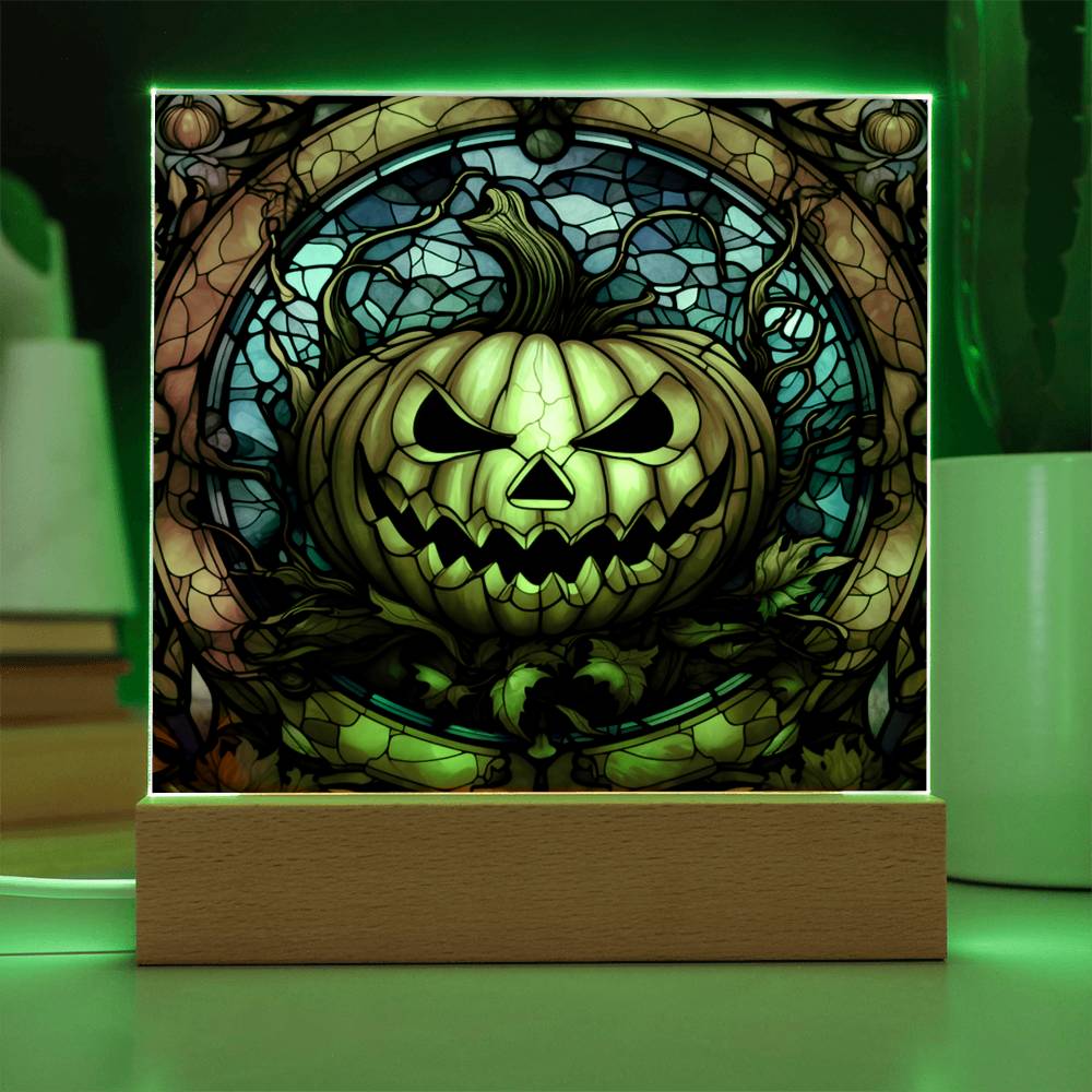 Halloween Pumpkin  Stained Glass Acrylic - JENACDirect