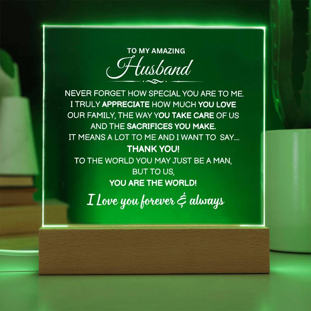 To My Husband | I Appreciate You | Acrylic Plaque