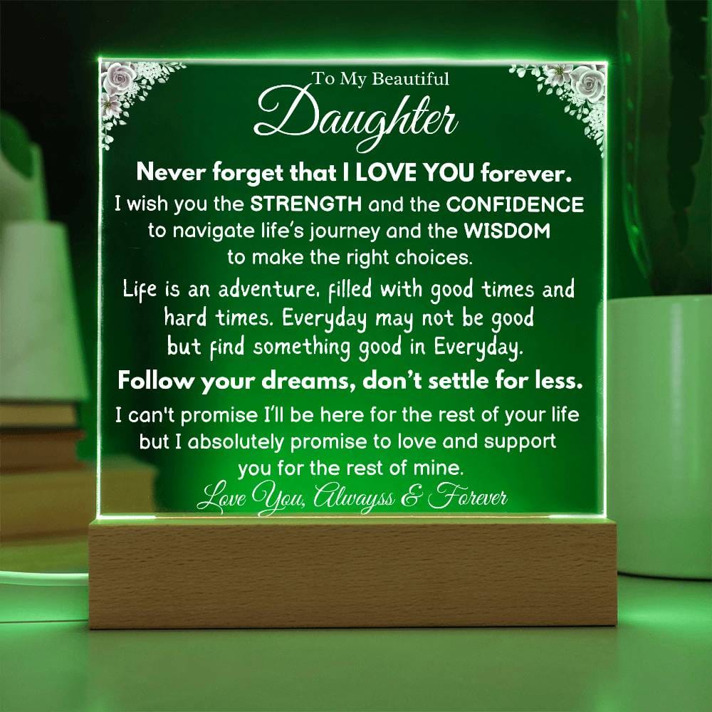 Beautiful Daughter | Follow Your Dreams | Acrylic Plaque