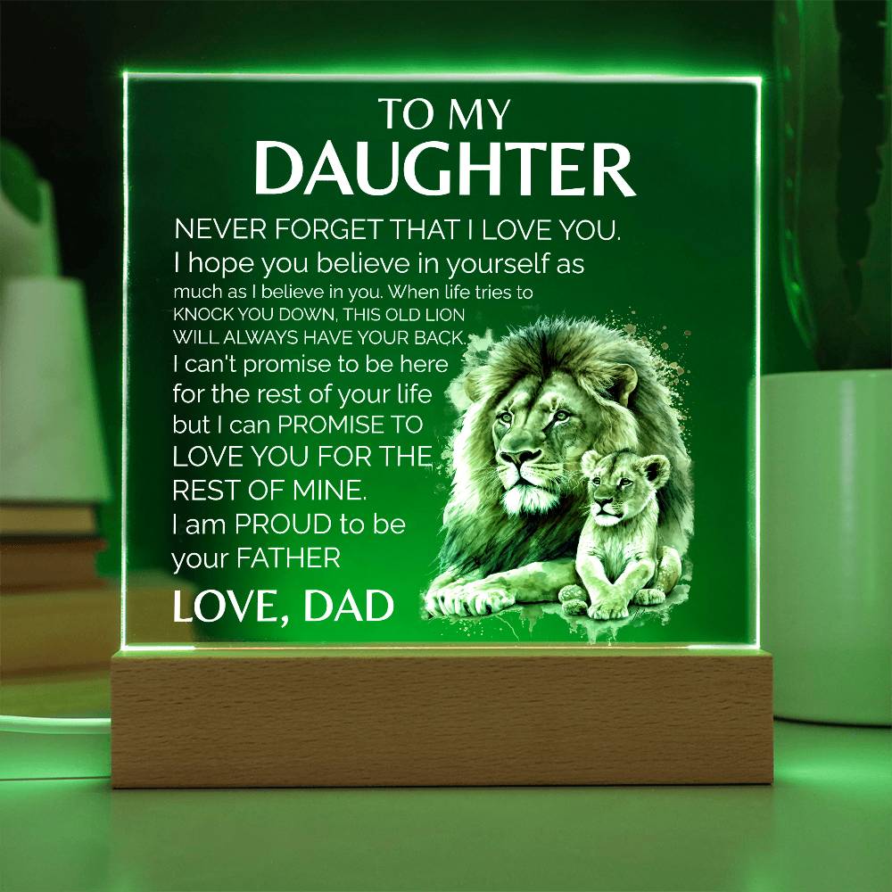 To My Daughter | Proud To Be Your Dad | Acrylic Plaque