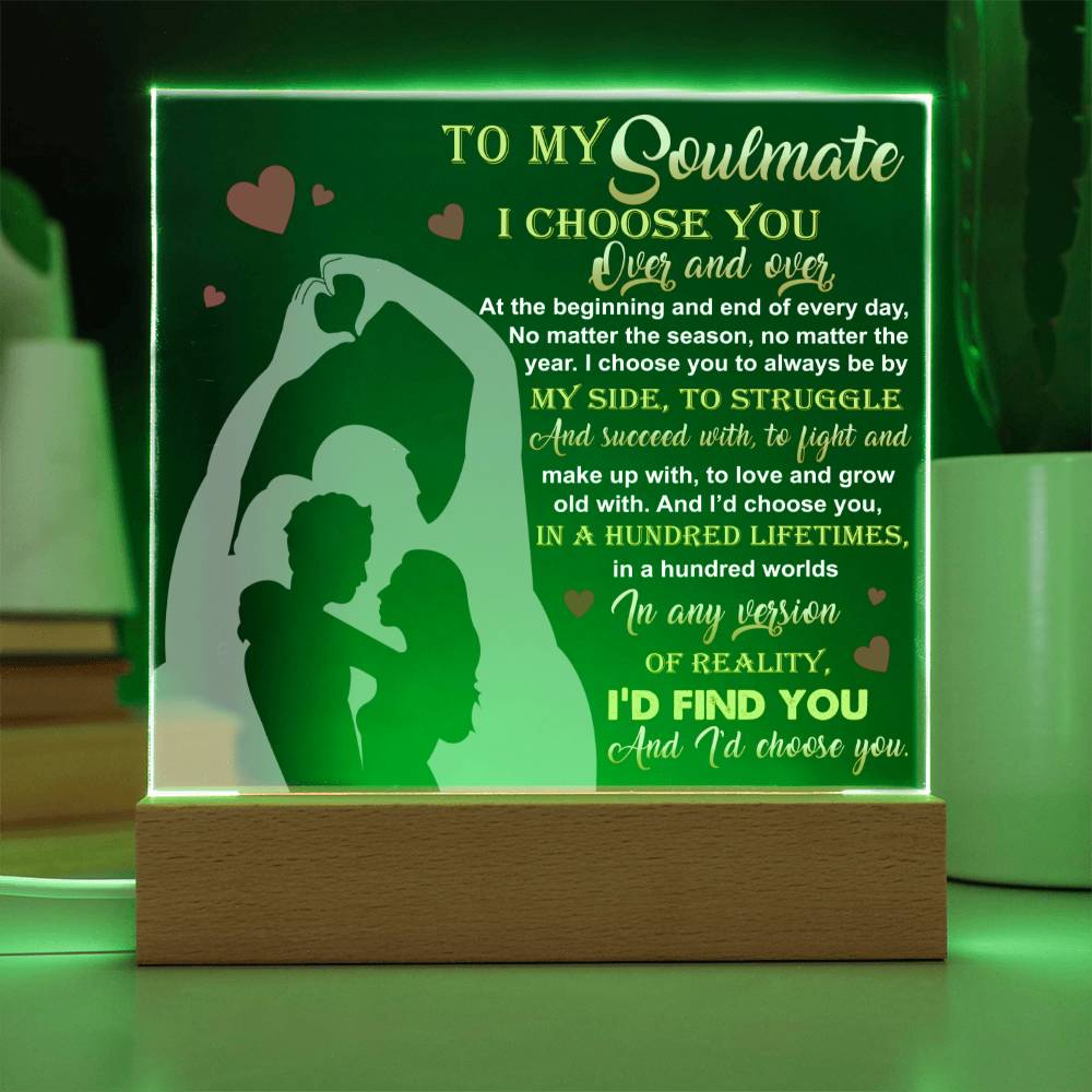 To My Soulmate | Grow Old | Acrylic Plaque