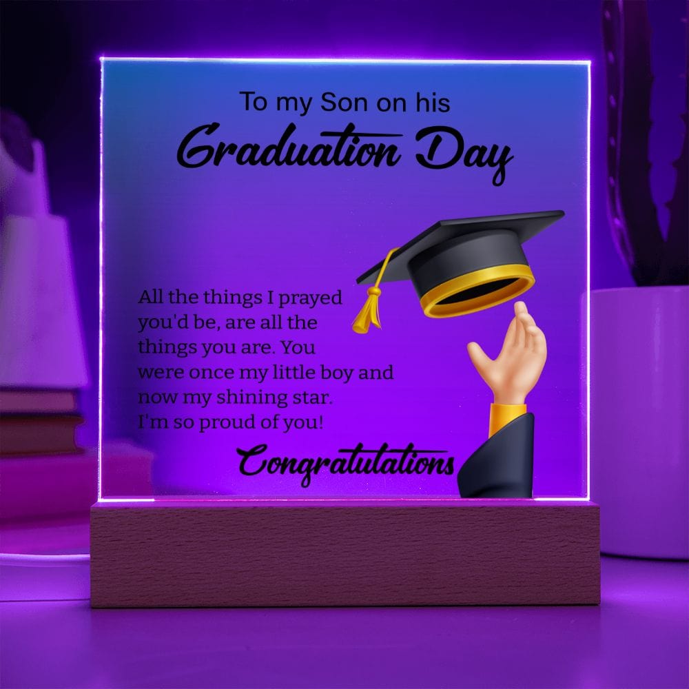 To My Son on his Graduation | Acrylic Plaque - JENACDirect