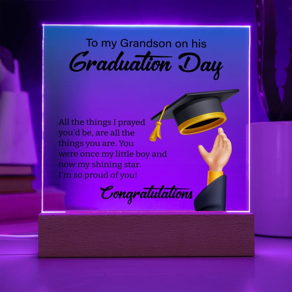 To My Grandson on his Graduation | Acrylic Plaque - JENACDirect