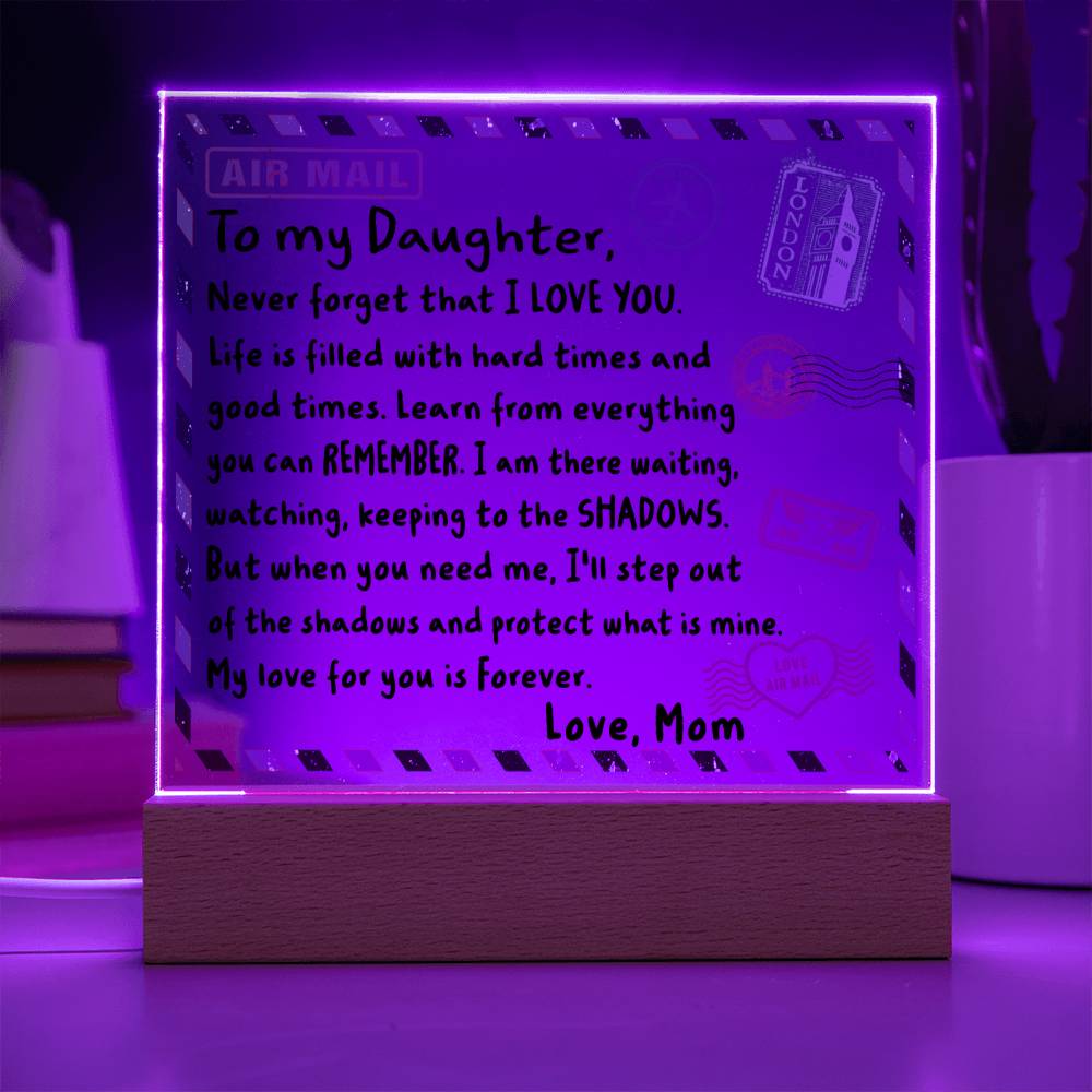 Envelop To My Daughter | Acrylic Plaque