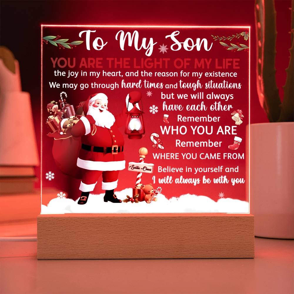 To My Son, The Light | Acrylic Plaque