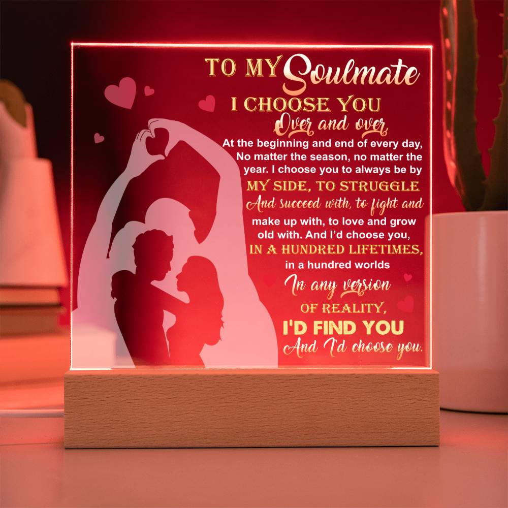 To My Soulmate | Grow Old | Acrylic Plaque