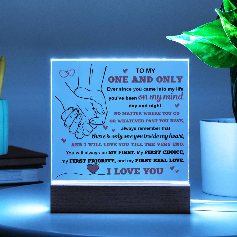 To My One And Only One | Acrylic Plaque