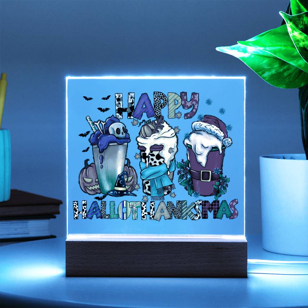 Happy Hallothanksmas | Acrylic Plaque - JENACDirect