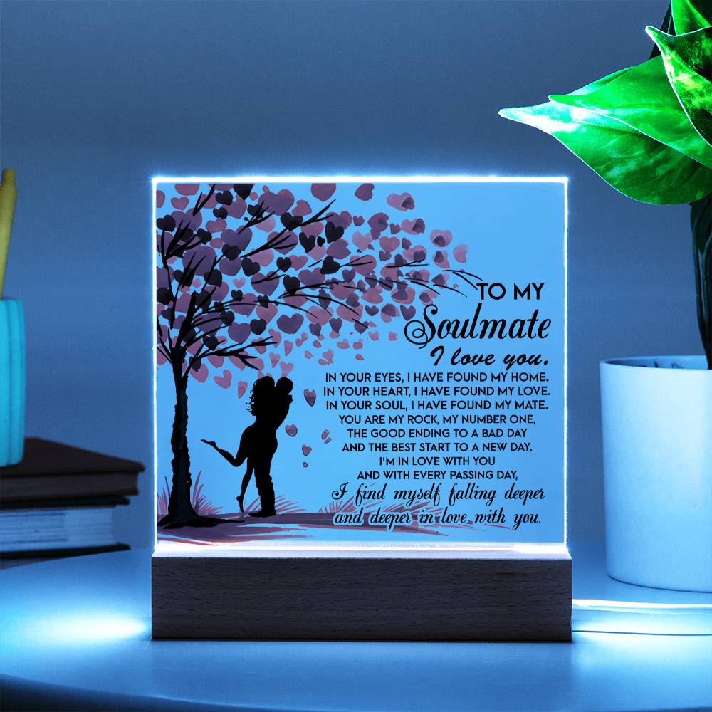 To My Soulmate | Falling Deeper In Love | Acrylic Plaque