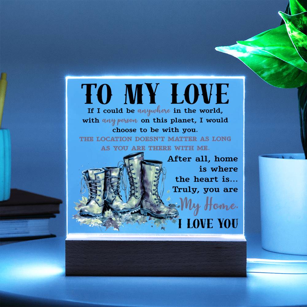 To My Love, My Home Acrylic Plaque - JENACDirect