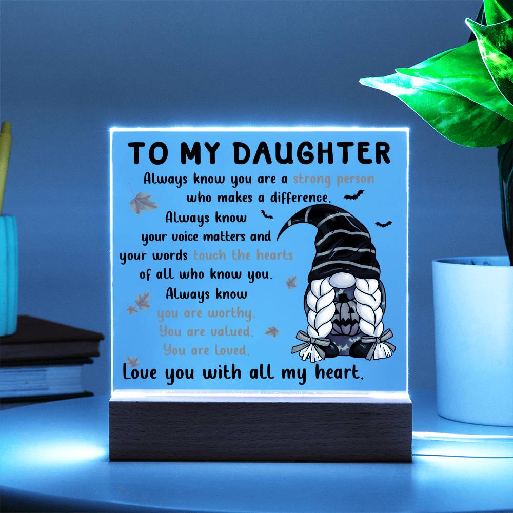 To My Daughter | Touch The Hearts | Acrylic Plaque - JENACDirect