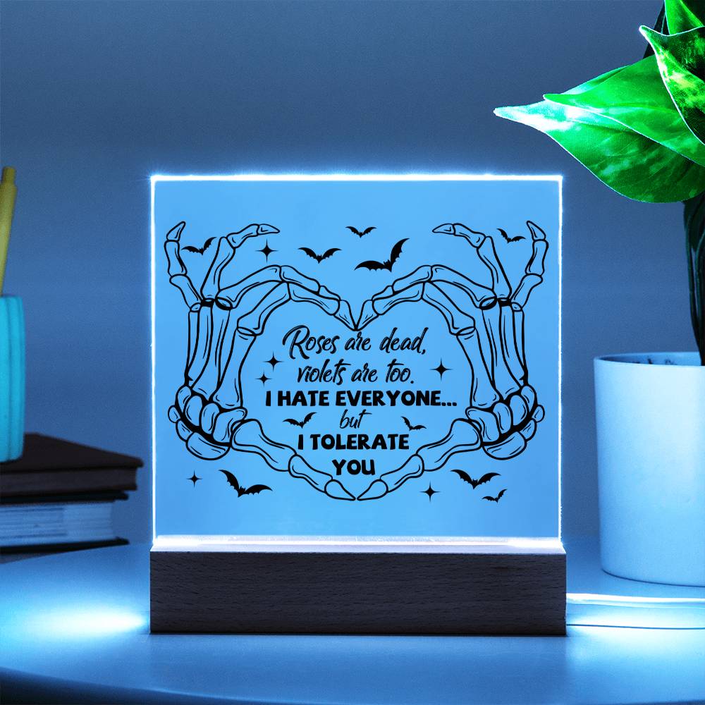 Halloween I Tolerate You | Acrylic Plaque - JENACDirect