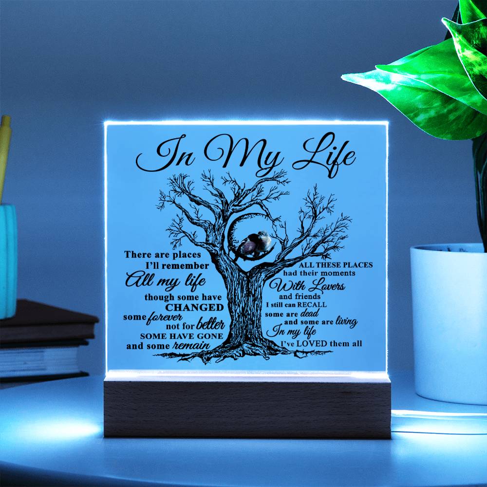 In My Life Acrylic Plaque - JENACDirect