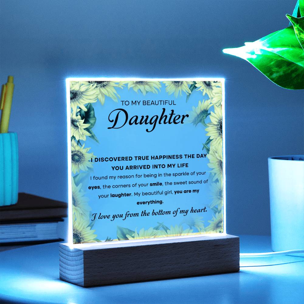 To My Daughter | Sweet Sound of Your Laughter | Acrylic Plaque - JENACDirect