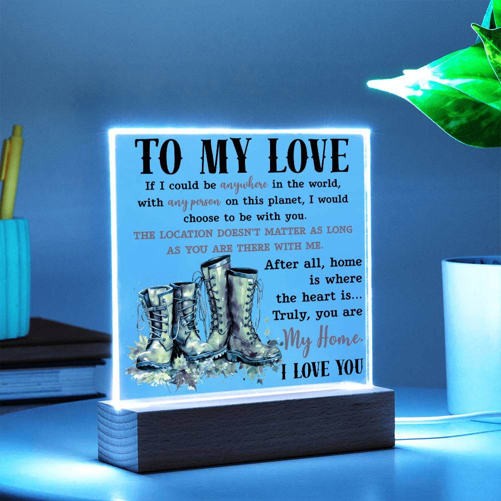 To My Love, My Home Acrylic Plaque - JENACDirect