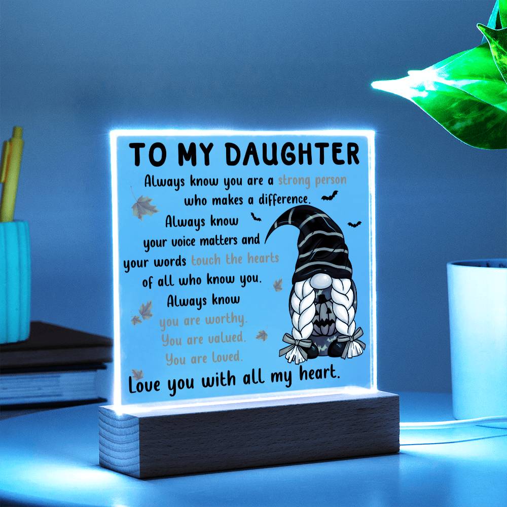 To My Daughter | Touch The Hearts | Acrylic Plaque - JENACDirect