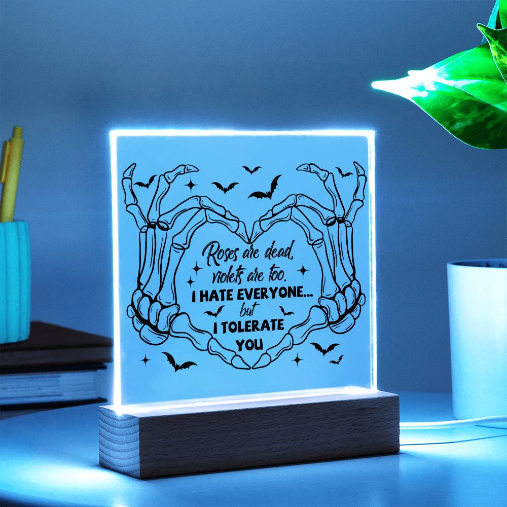 Halloween I Tolerate You | Acrylic Plaque - JENACDirect