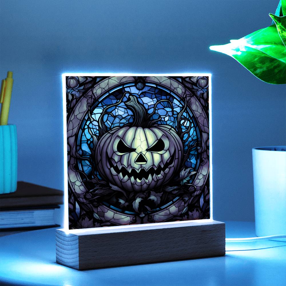 Halloween Pumpkin  Stained Glass Acrylic - JENACDirect