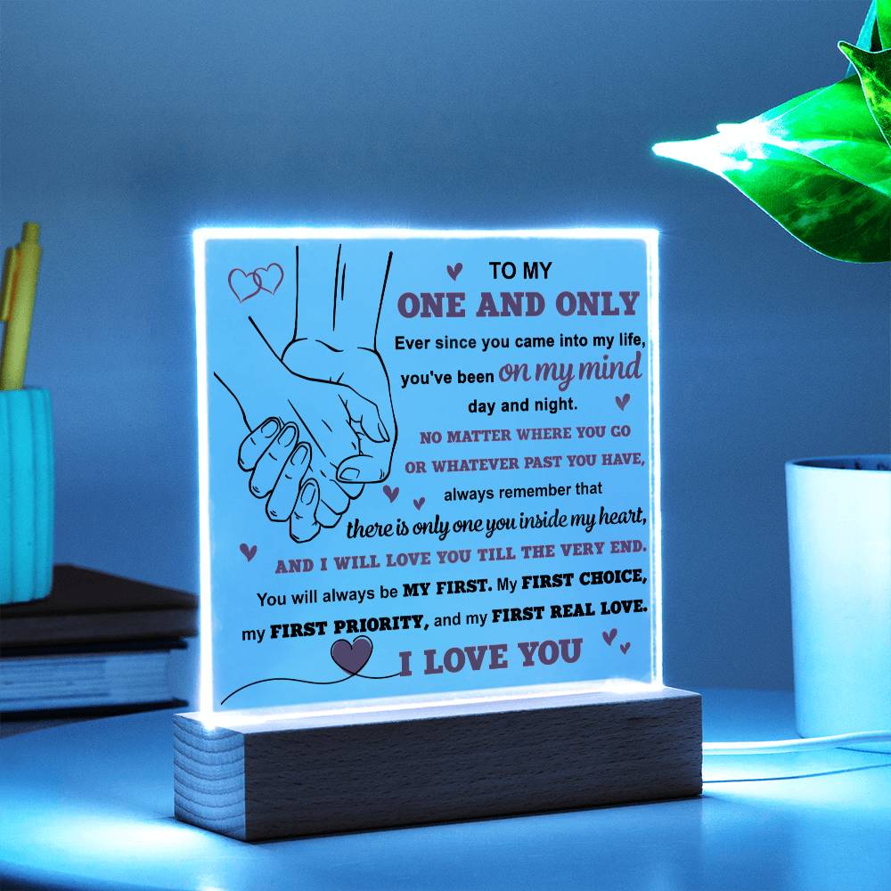 To My One And Only One | Acrylic Plaque