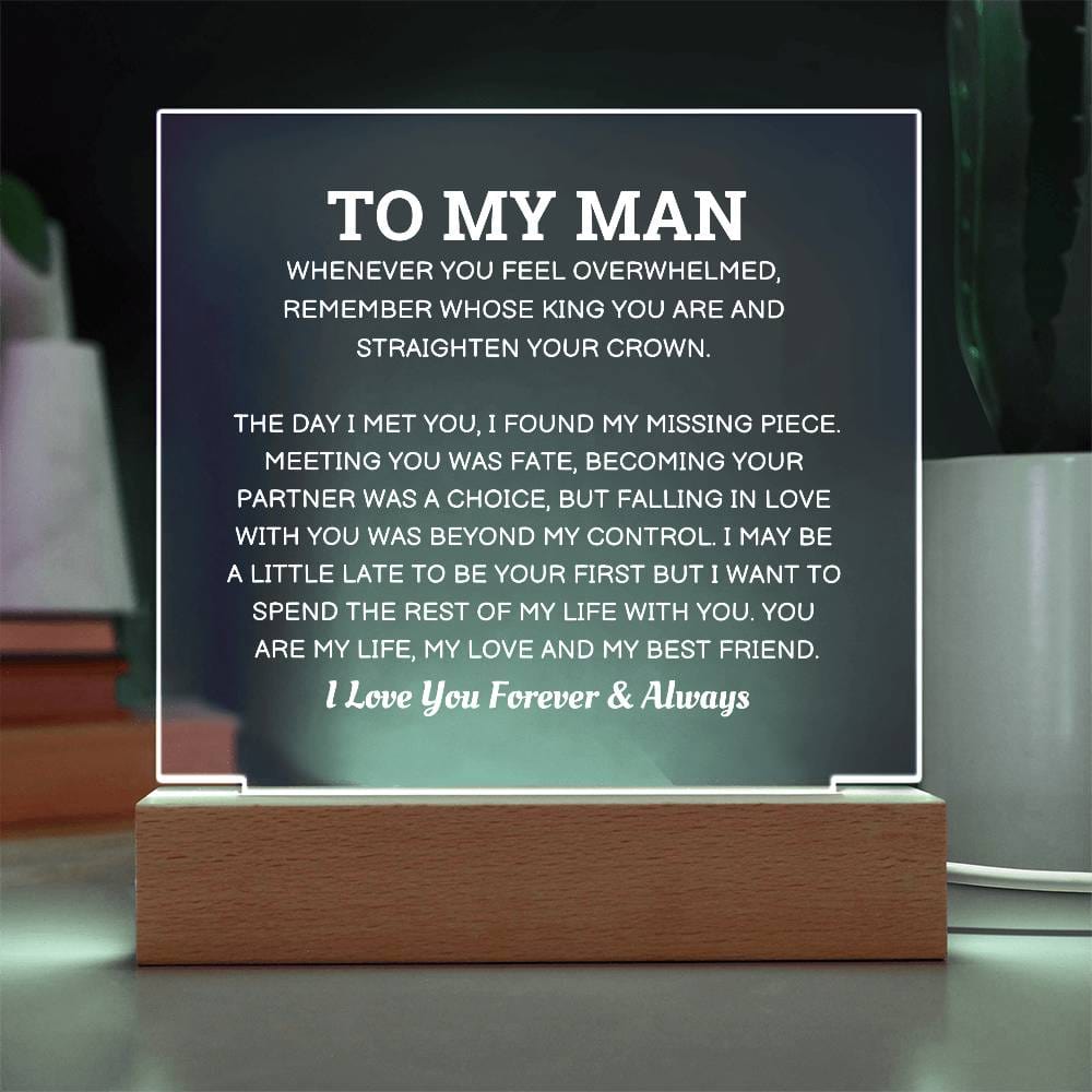 To My Man | My Missing Piece | Acrylic Plaque