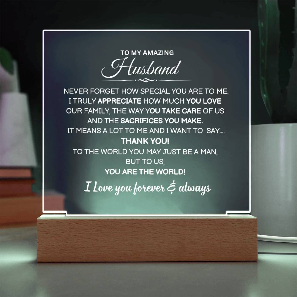 To My Husband | I Appreciate You | Acrylic Plaque