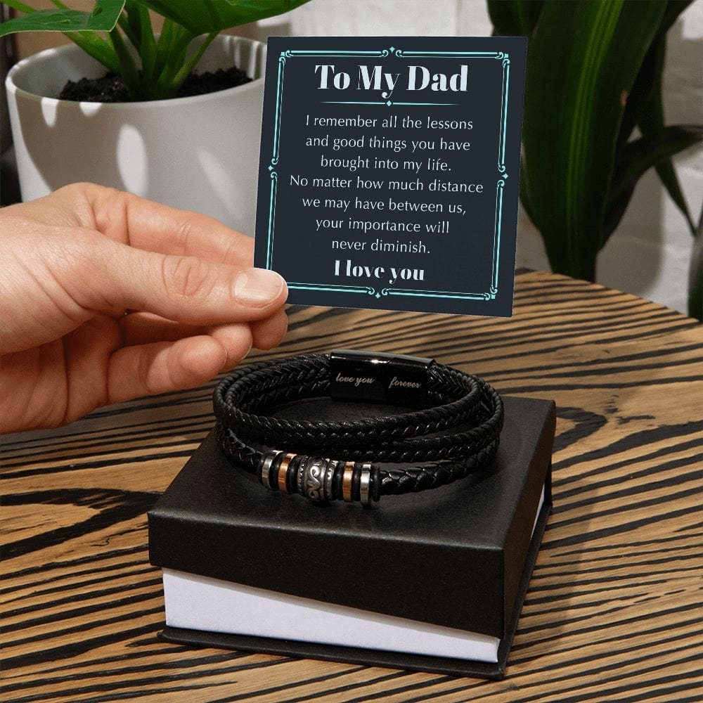 My Dad | I Love You Forever | Men's Bracelet - JENACDirect