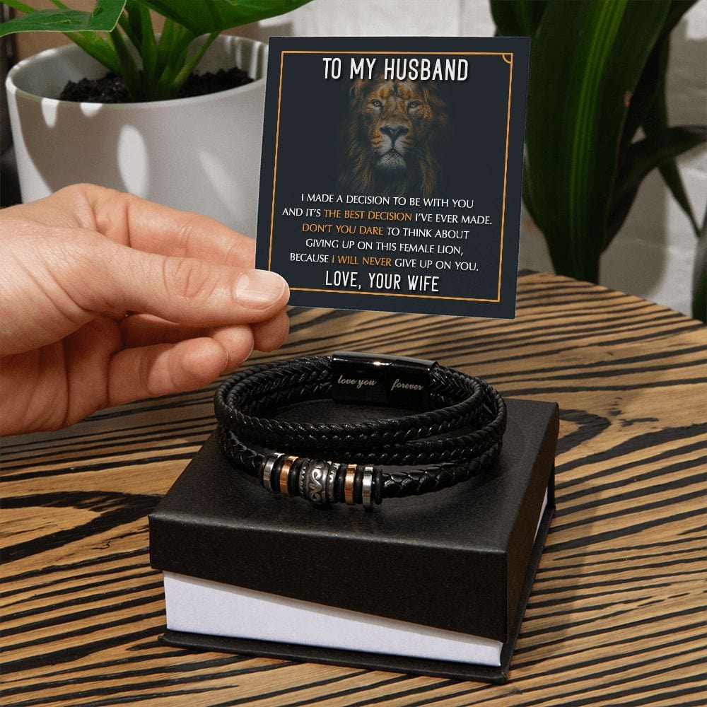 My Husband | Best  Decision | Men's Bracelet - JENACDirect