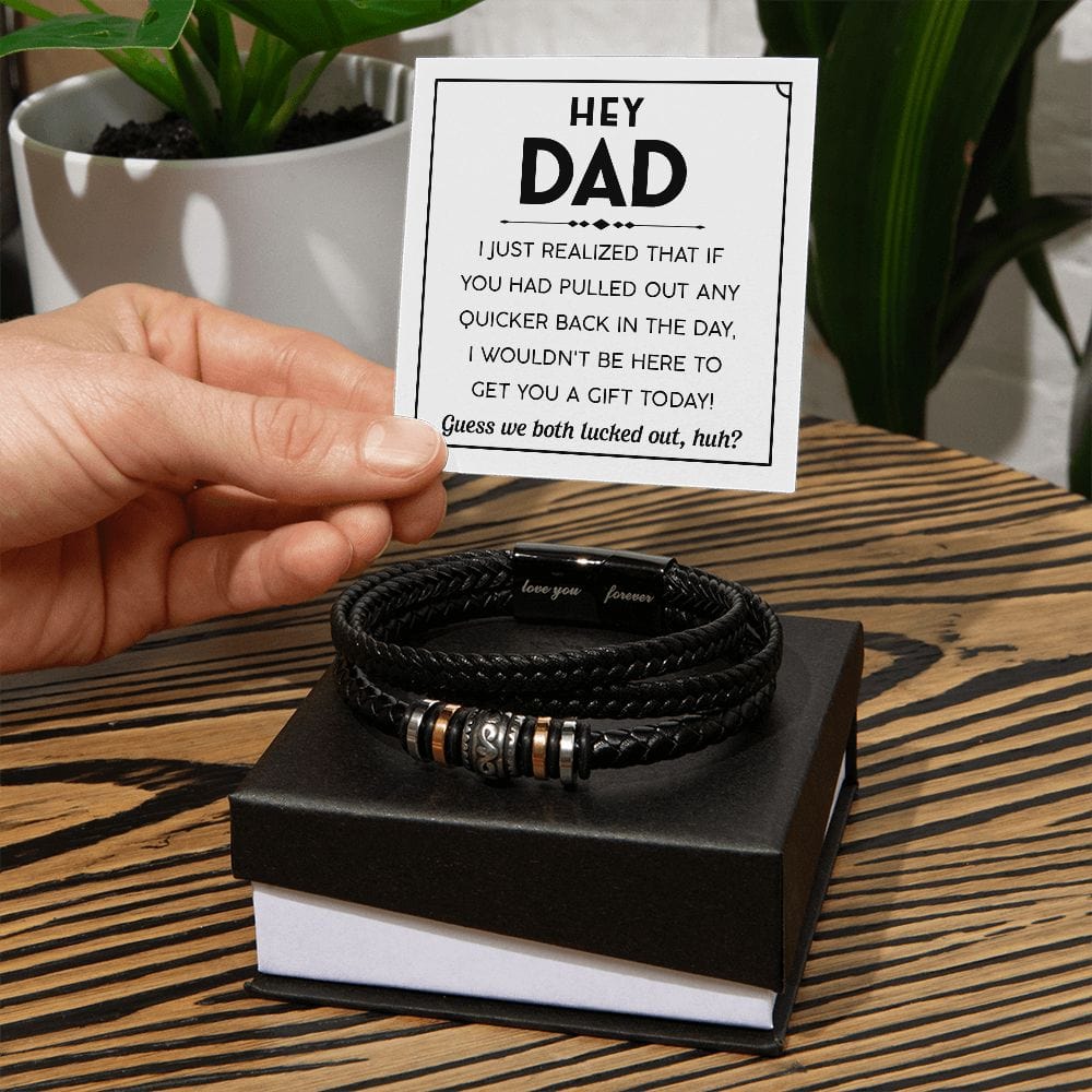 Hey Dad | Thanks for Not Pulling Out | Men's Bracelet - JENACDirect