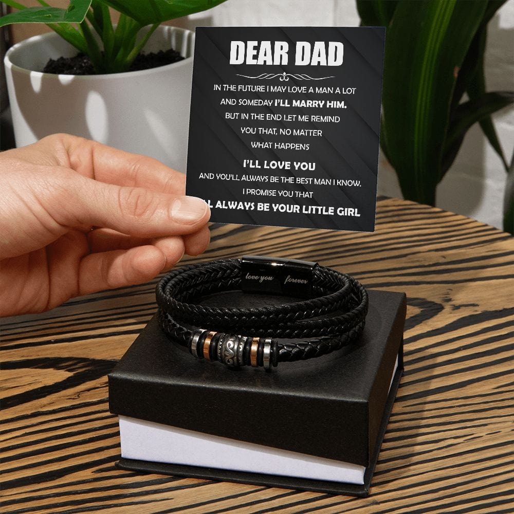 Dear Dad | Always Your Little Girl | Men's Bracelet - JENACDirect