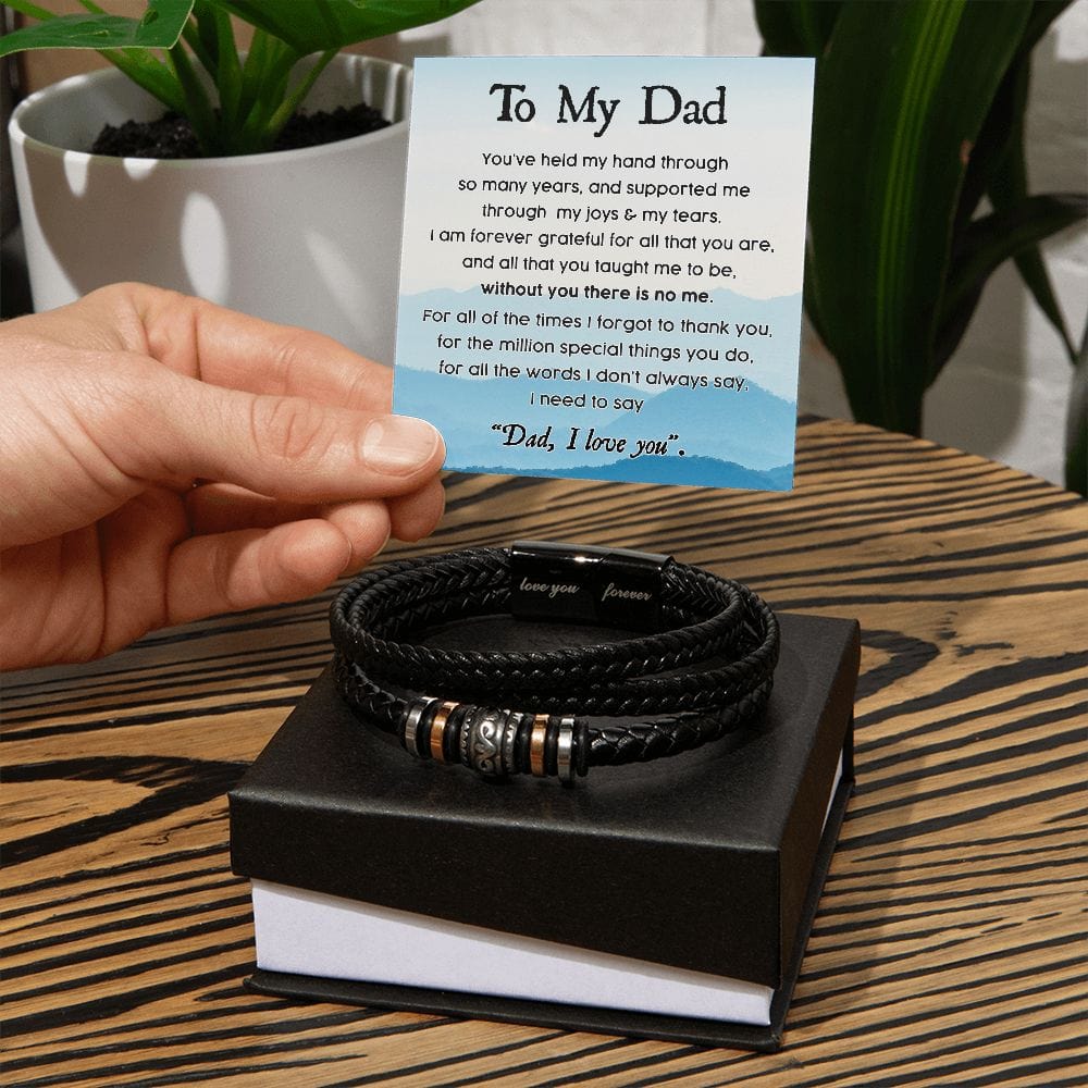 To My Dad | Forever Grateful Men's Bracelet - JENACDirect