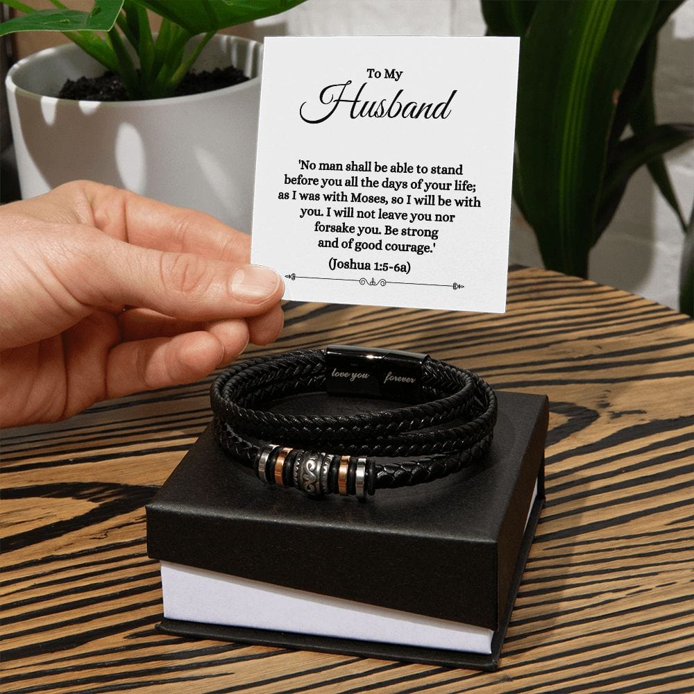 Men's Love You Forever Bracelet with Scripture - JENACDirect