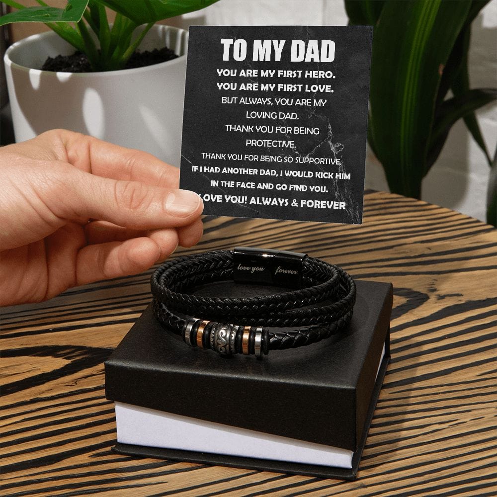 To My Dad  My First Hero | Men's Bracelet - JENACDirect