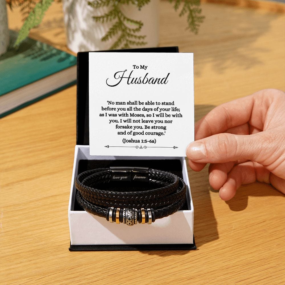 Men's Love You Forever Bracelet with Scripture - JENACDirect