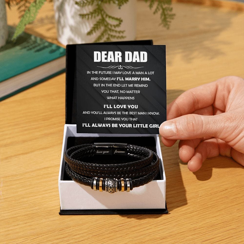 Dear Dad | Always Your Little Girl | Men's Bracelet - JENACDirect