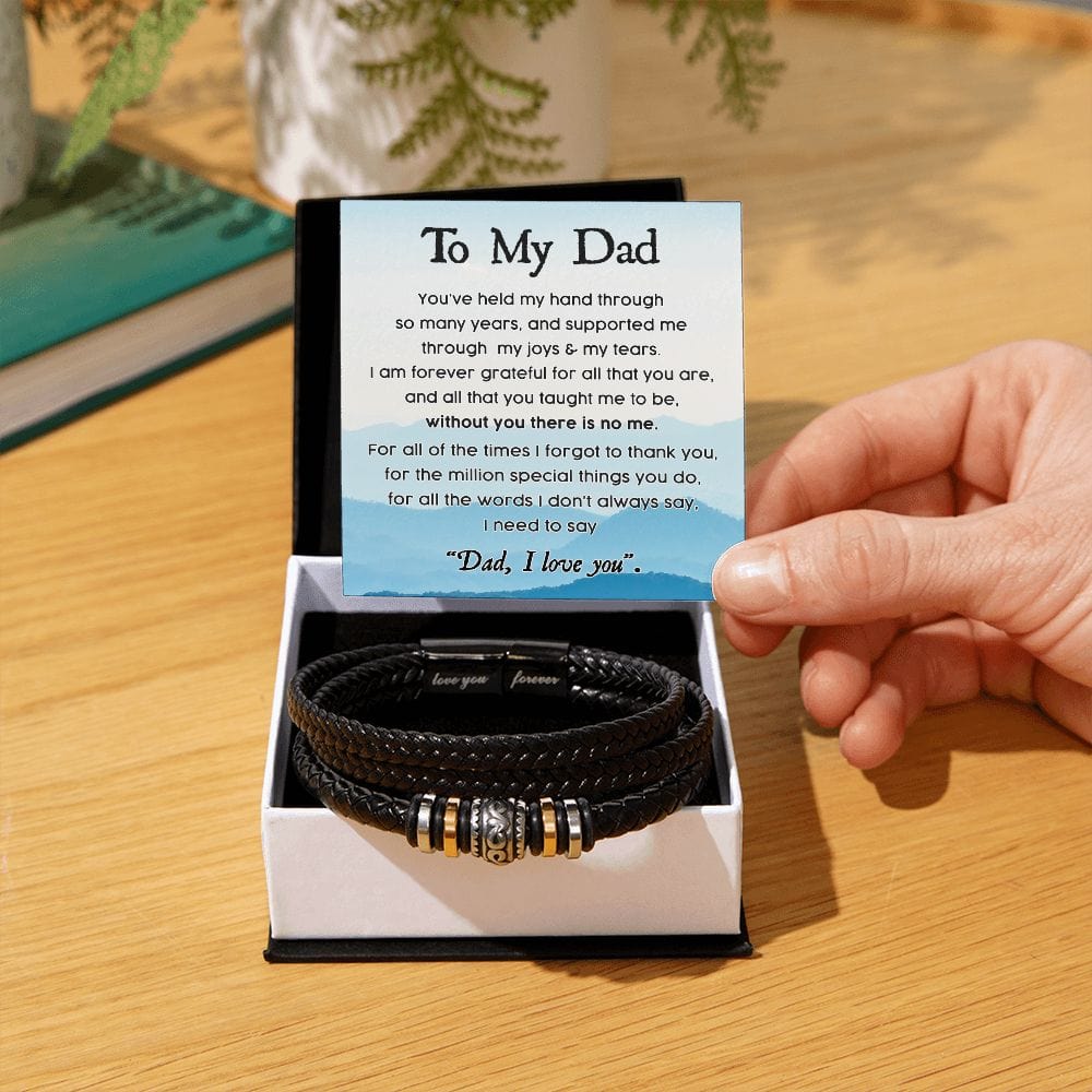 To My Dad | Forever Grateful Men's Bracelet - JENACDirect