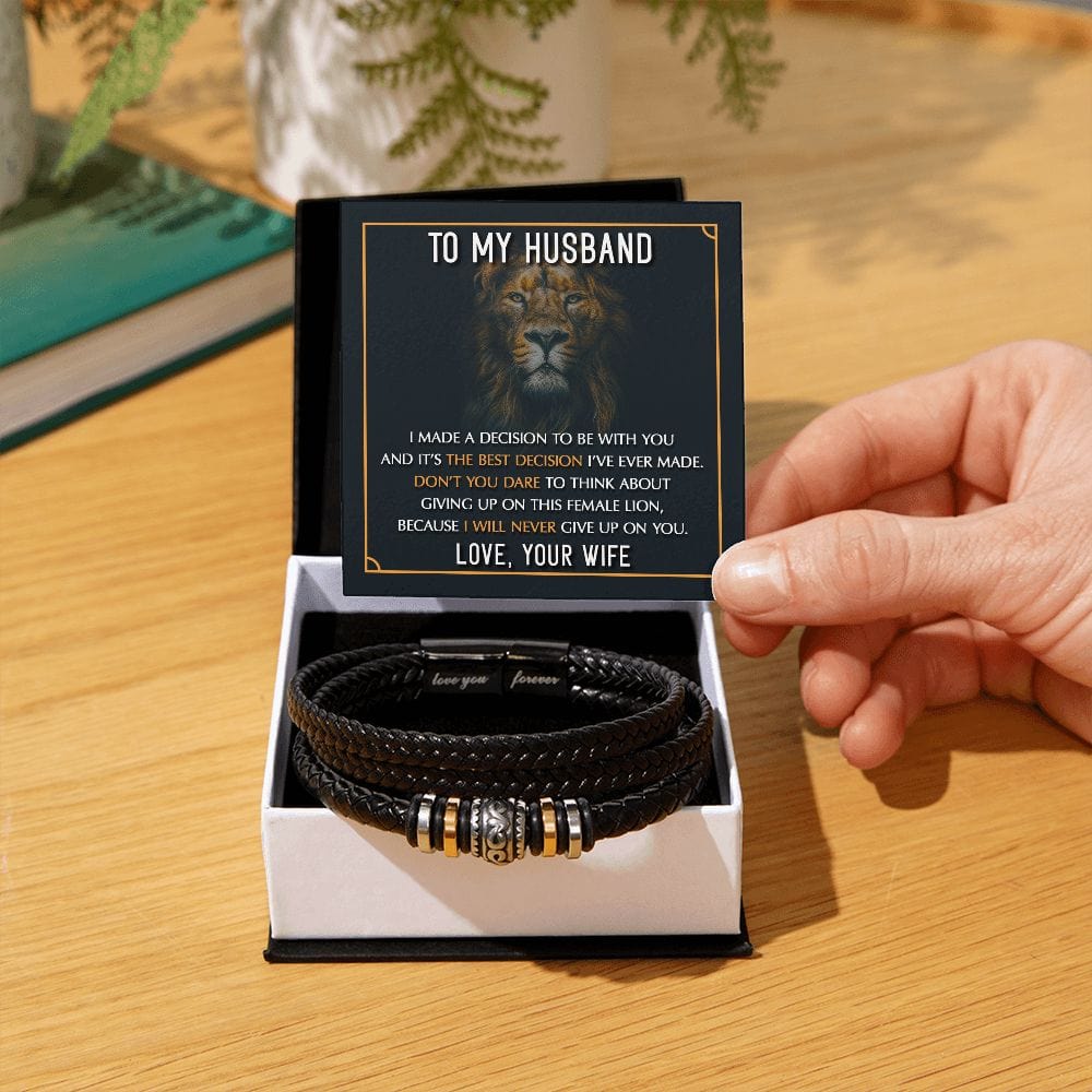 My Husband | Best  Decision | Men's Bracelet - JENACDirect