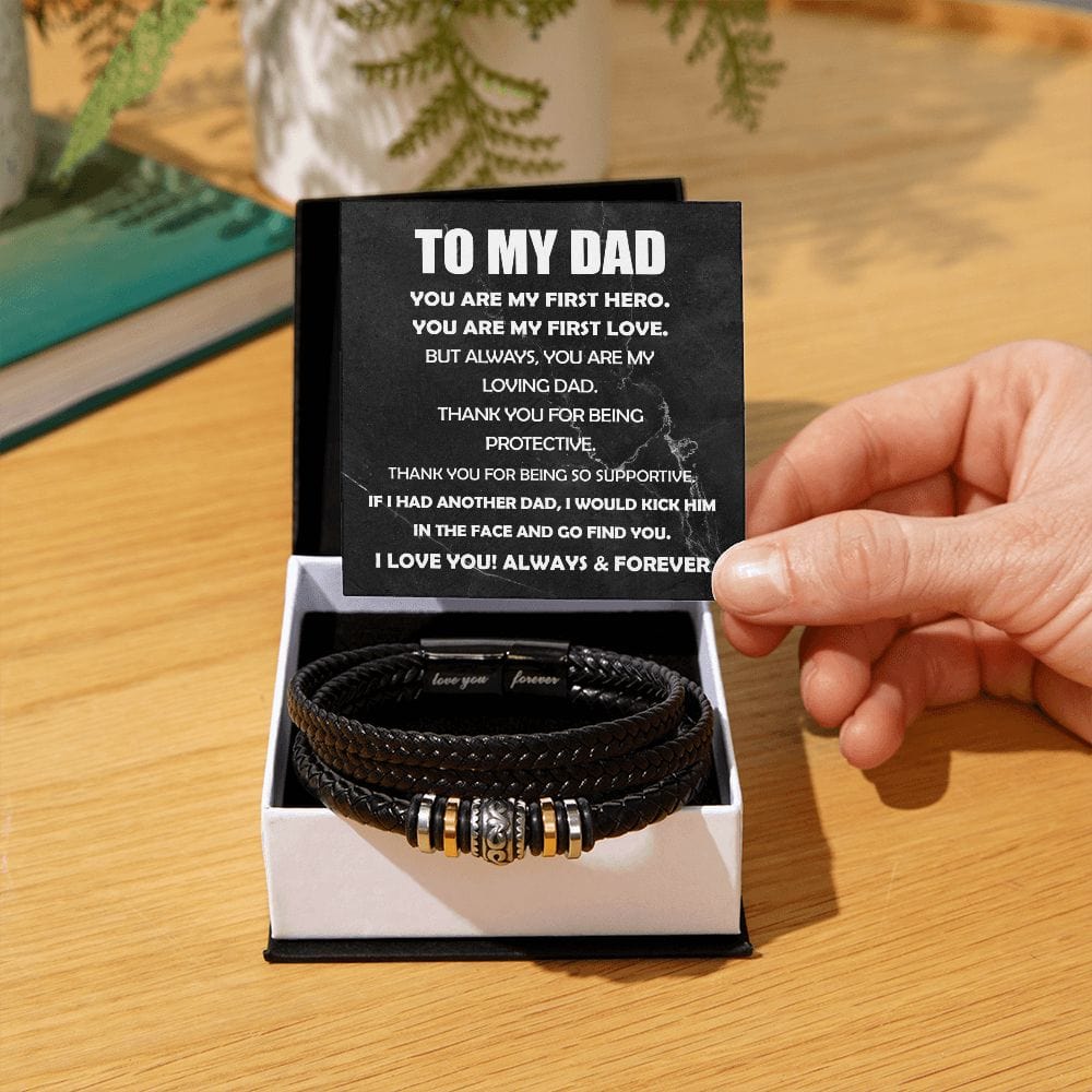 To My Dad  My First Hero | Men's Bracelet - JENACDirect