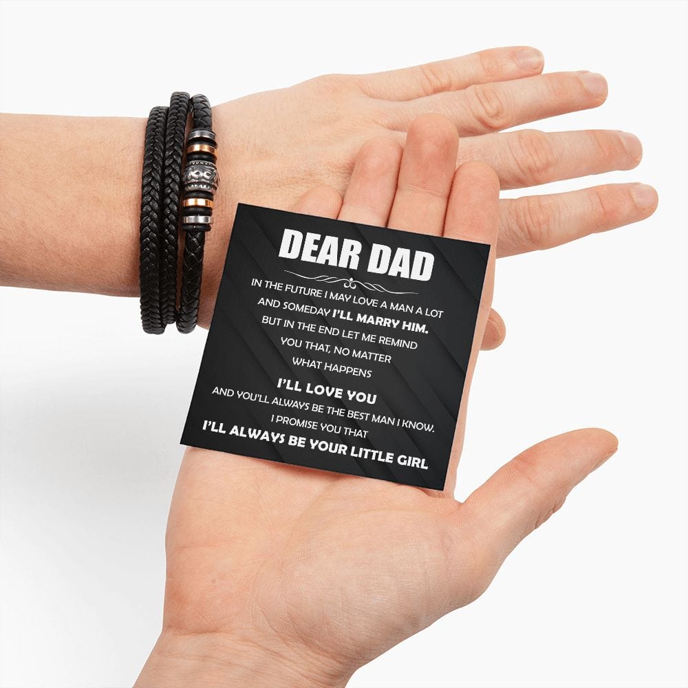 Dear Dad | Always Your Little Girl | Men's Bracelet - JENACDirect