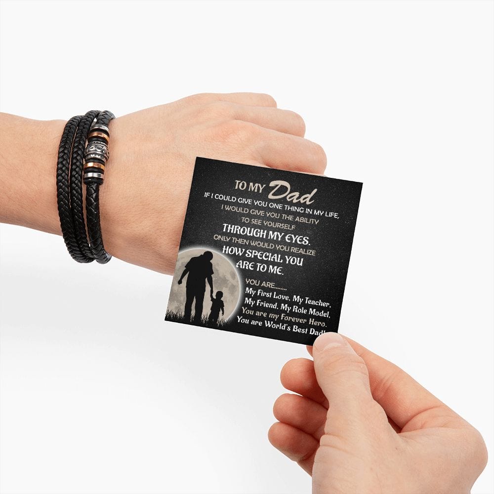 To My Dad | World's Best Dad | Men's Bracelet - JENACDirect