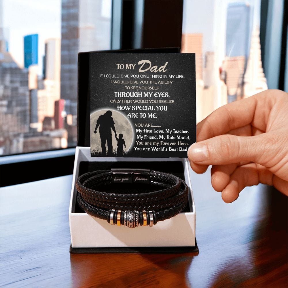 To My Dad | World's Best Dad | Men's Bracelet - JENACDirect