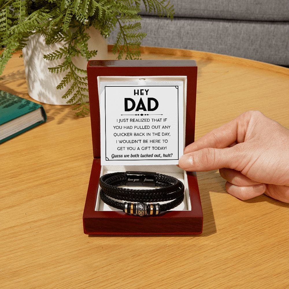 Hey Dad | Thanks for Not Pulling Out | Men's Bracelet - JENACDirect